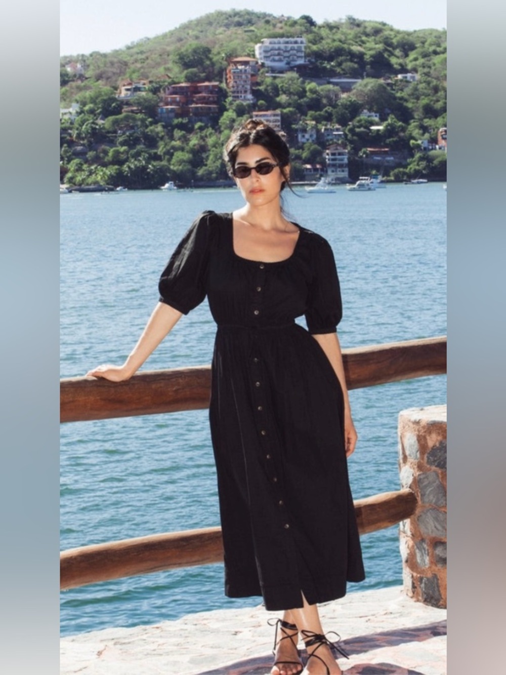 Ciao Lucia Albertine Cotton Dress Black